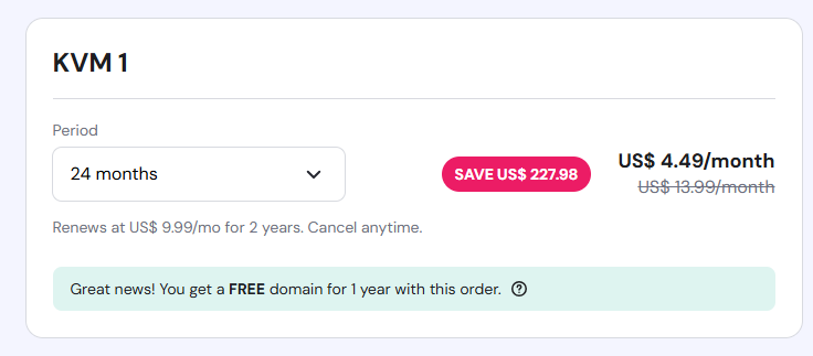 Hostinger黑五大促 WordPress/虚拟主机最高可享82%折扣 低至$2.24/月+3个月赠期