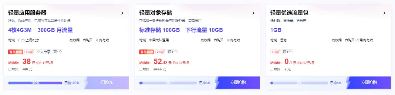 腾讯云双11活动 轻量应用服务器限时秒杀低至38元/年 GPU云服务器仅需502元/月 9折专属券+上云大礼包