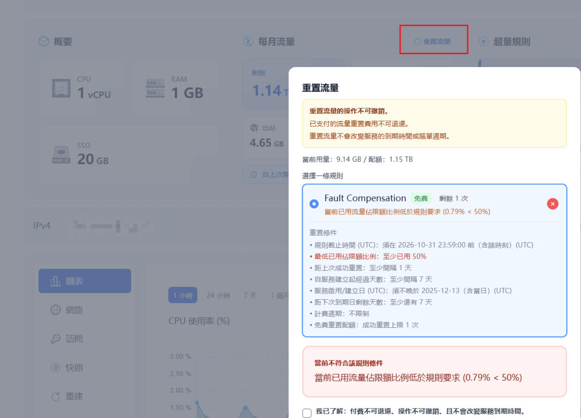DMIT推出“流量重置”功能 常规系列VPS均已适用（不含WEE及特价产品）